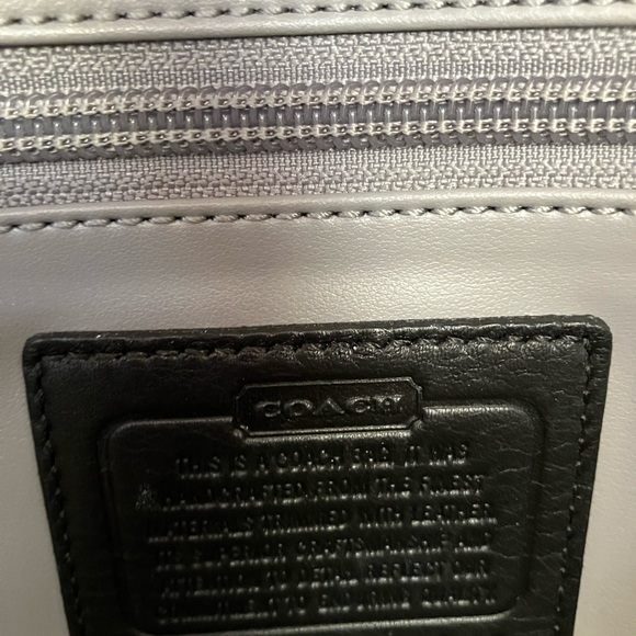 COACH Charlie Signature Python Tote Style - Black.  Front snap pocket. - Picture 5 of 11